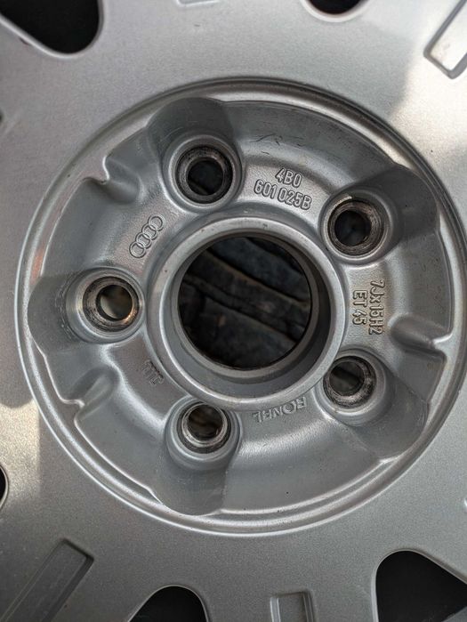 Алуминиеви джанти RONAL за Audi 15 инча, 5 БРОЯ, 5x112 - С гуми 6-7 мм