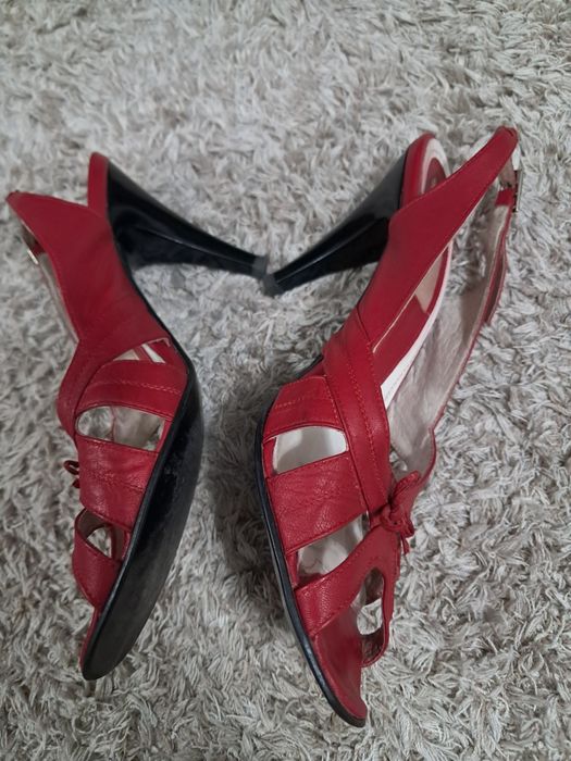 Pantofi cu toc piele interior exterior