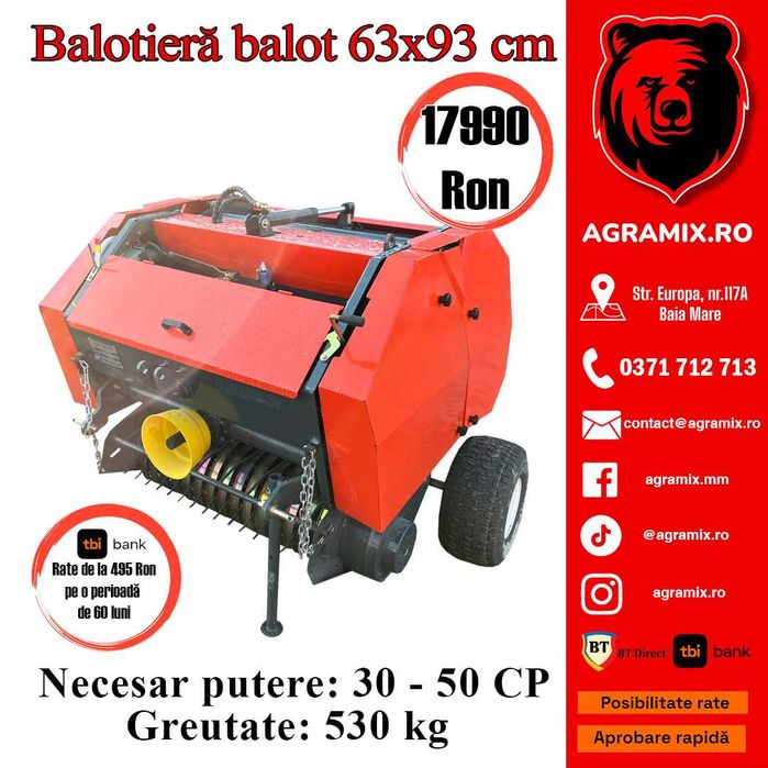 Balotiera baloti rotunzi 630 x 930 mm  Agramix