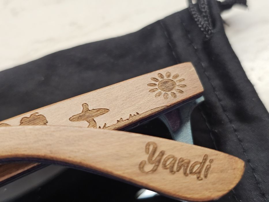 Слънчеви очила от дърво , ръчна изработка Yandi