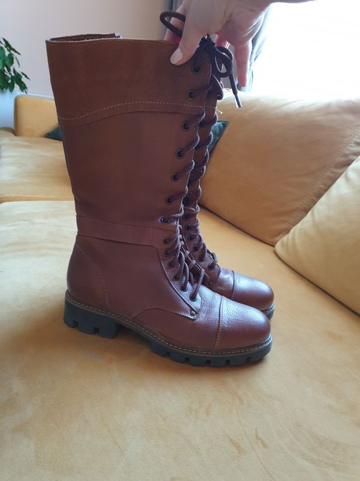 Дамски зимни ботуши от естествена кожа