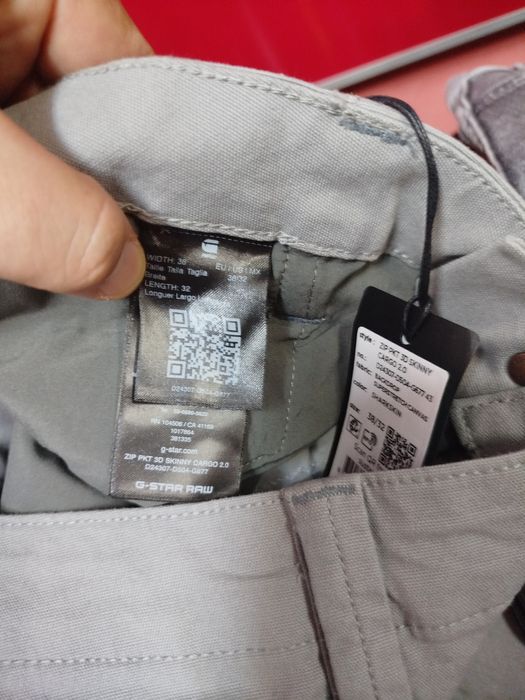 Оригинален карго панталон G-Star Raw Zip Pocket W38 L32 нов мъжки 3D