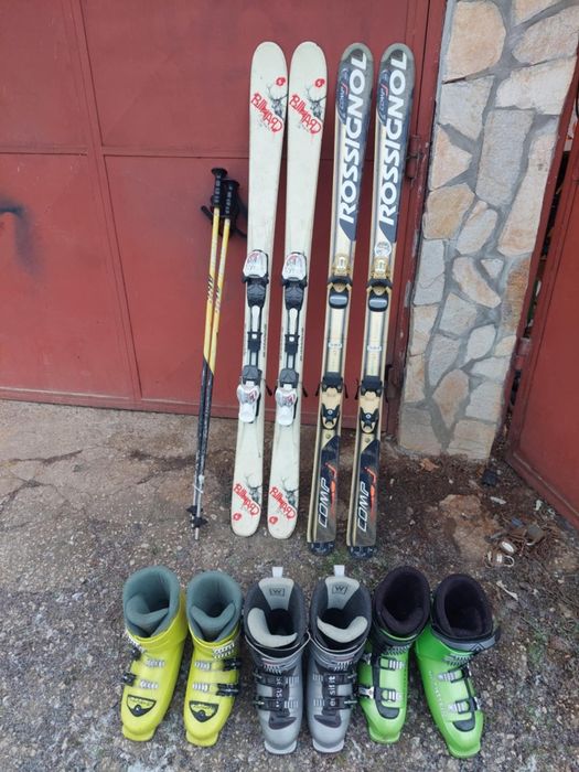 Продавам ски и ски обувки, щеки