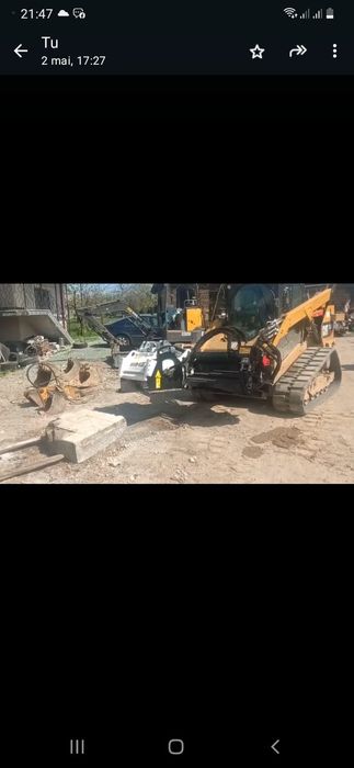 Defrișări curățare teren burghiu gauri pământ gard freză asfalt cuzine