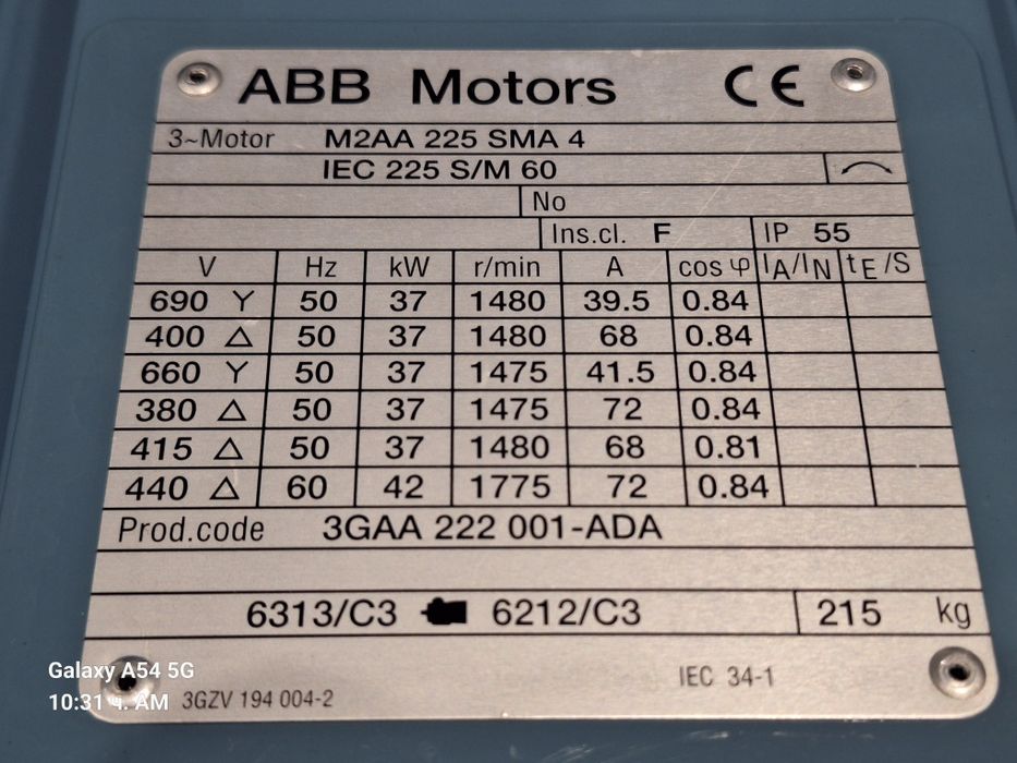 Ел.двигател ABB 37 киловата