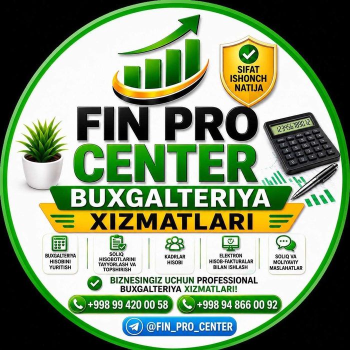 Buxgalteriya xizmatlari   (1 - OY BEPUL) yangi mijozlar uchun