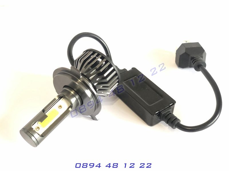 Най- Умалени LED диодни крушки за фарове CANBUS H4 ЛЕД Бяла Светлина