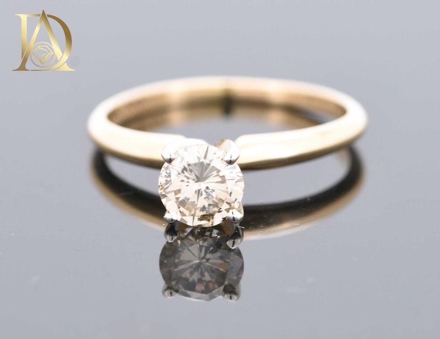 Нов Златен Пръстен с 0.56кт Естествен Брилянт