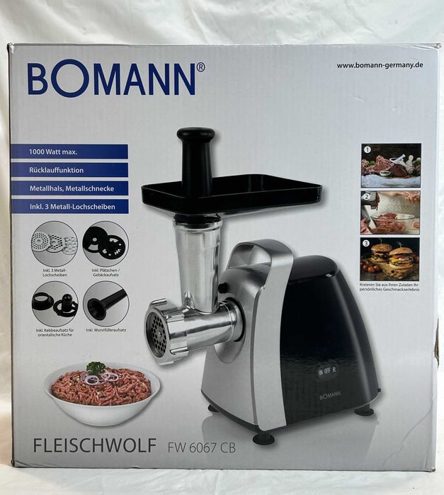 Мощна електрическа месомелачка Bomann FW 6067 CB (1000W) – Като нова!