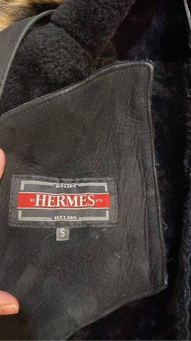 Дублёнка с меховым воротником