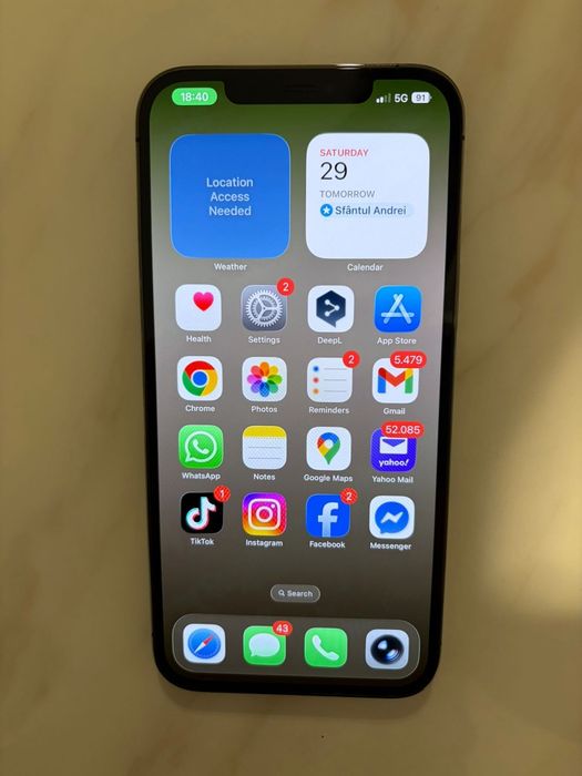 iPhone 12 Pro Max 5G, 128GB, Graphite ,impecabil