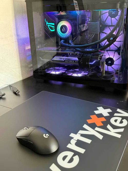 Mousepad Gaming QwertyKey Esports Glass 3.2mm Anti-Slip TPU