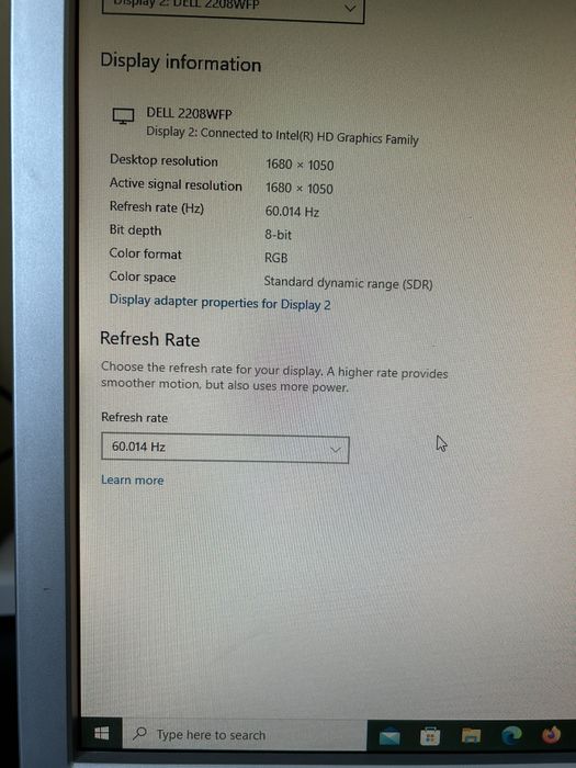 Monitor Dell Ultrasharp 2208WFP 22”
