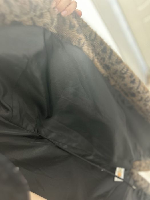 Шуба стильная тигровая