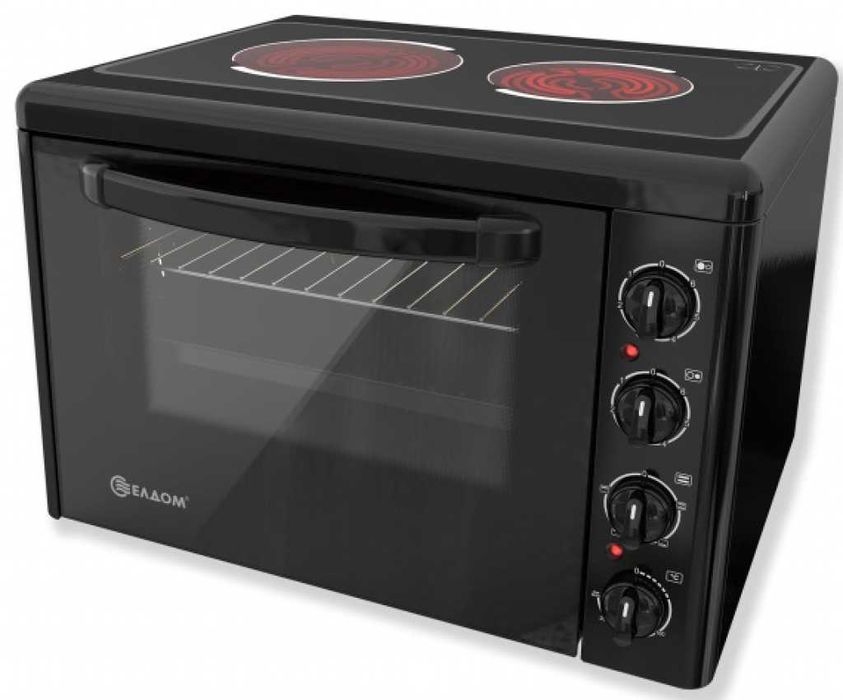 Нова! Готварска печка ЕЛДОМ със стъклокерамичен плoт. Само за Търново!