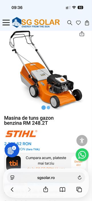 Masina tuns gazonul stihl 248t