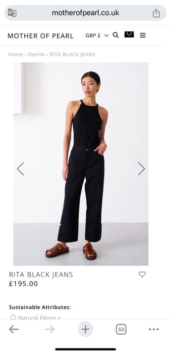 Черни дънки Mother of pearl