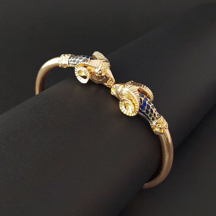 (PROMOTIE) Bratara vintage aur cu email, stil Zolotas, certif.