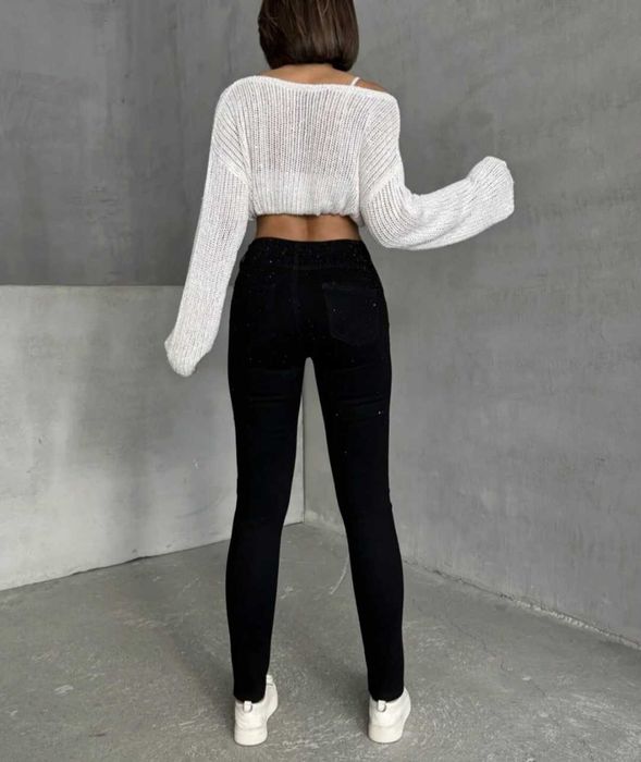 Дамски черни дънки