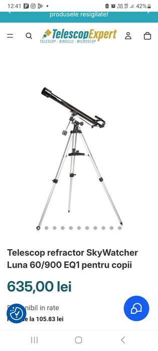 Telescop refractor sky watcher BK 609 EQ1