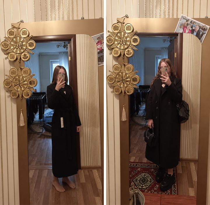 Пальто осеннее черное