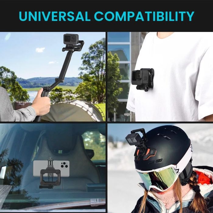 Suport magnetic piept action camera compatibil GoPro/Osmo/Yi