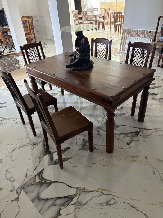 Masa cu scaune lemn 6 persoane