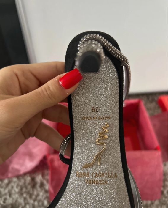 Sandale Rene Caovilla piele naturala 38-39 pe stoc
