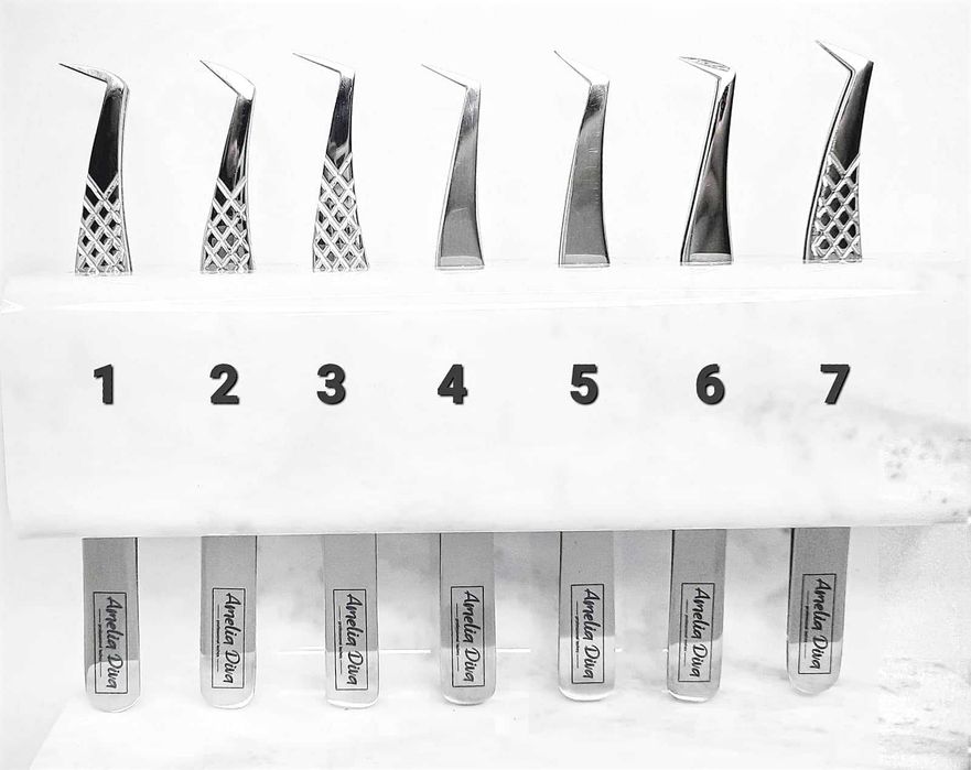 Пинсети за миглопластика различни видове Косумативи за мигли