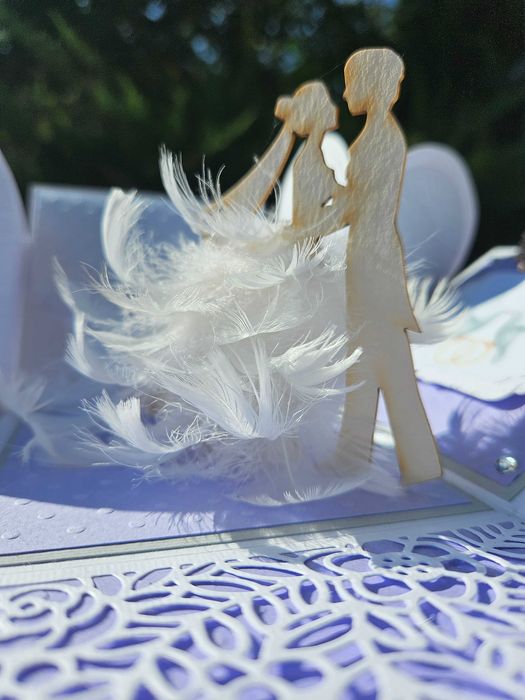 Експлодираща кутия за сватба, място за пари и пожелание