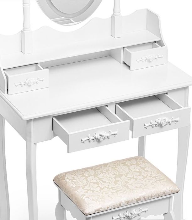 Vand masuta de toaleta cu taburet NOU