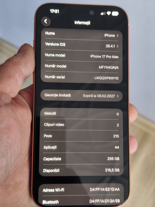 iPhone 17 pro max 256