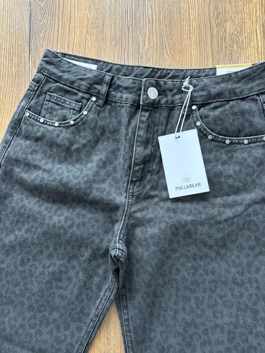Blugi leopard cu tinte femei baggy