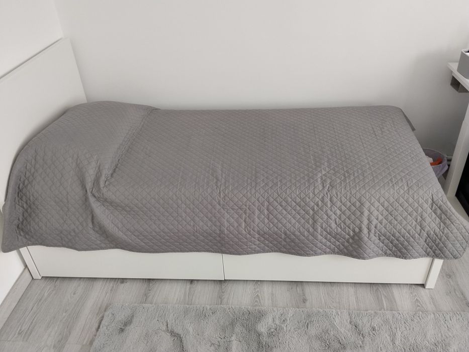 Pat IKEA MALM 90x200 + saltea JYSK Aloe Vera, set complet
