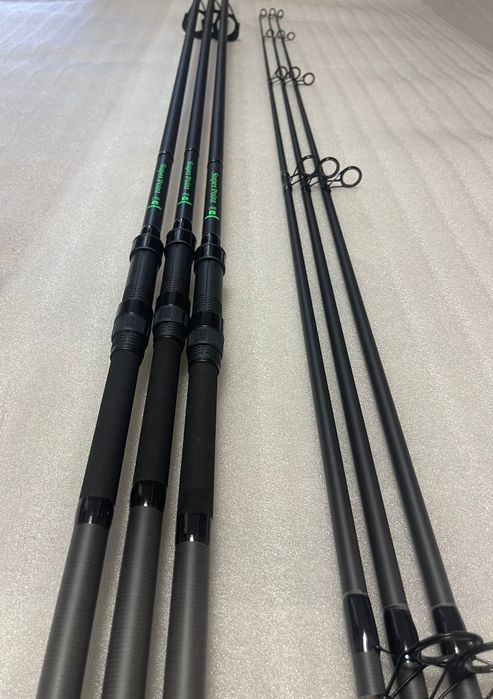 SET 3 Lansete Super Point 3.9m, 4.5lbs 2segmente + 3 Mulinete TM12000