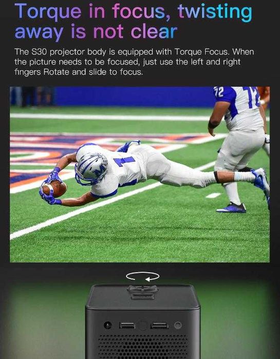 S30MAX 4D 4096x2160P 9500L WiFi Видео Проектор 4K Android ScreenMirror