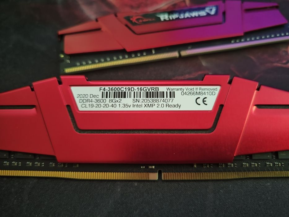 Ripjaws 16gb ddr4 3600mhz red