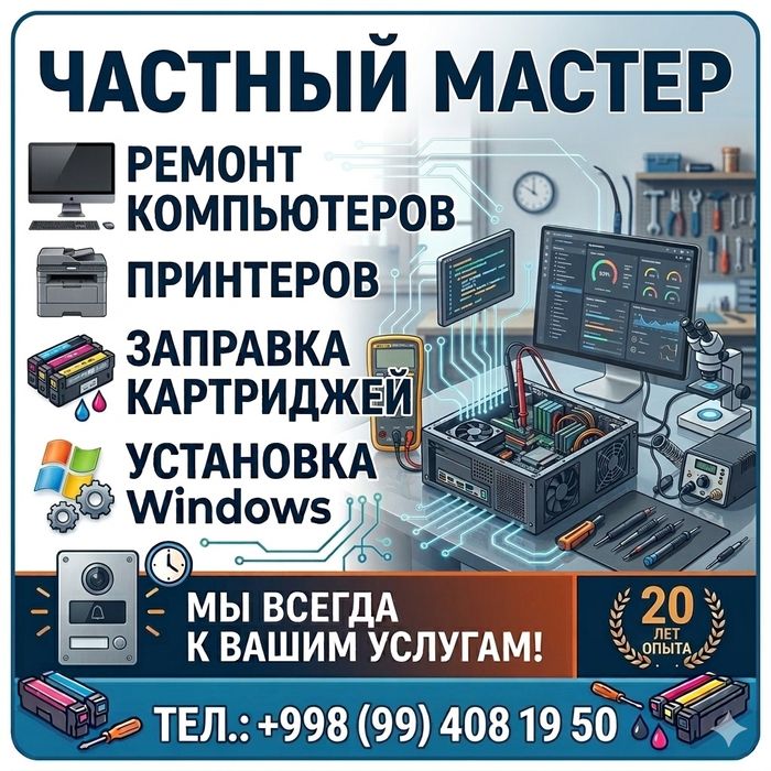Ремонт  принтеров,заправка картриджей,Ремонт компьютеров ,выезд на дом