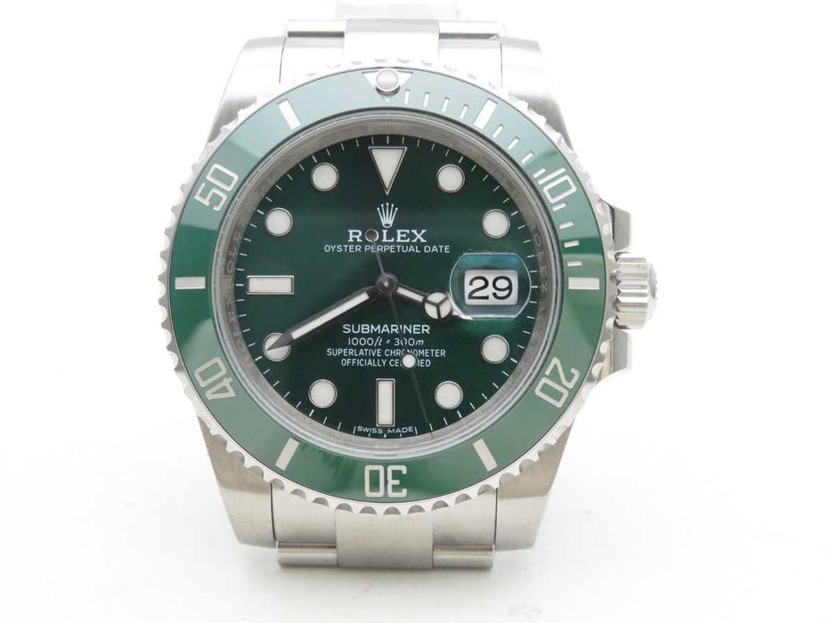 Rolex Submariner 116610LV "Hulk" – зелен циферблат и безел, мъжки часовник, реални снимки