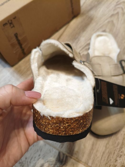 Clogs damă îmblăniți – confortabili moderni– culoare apricot – mărimea