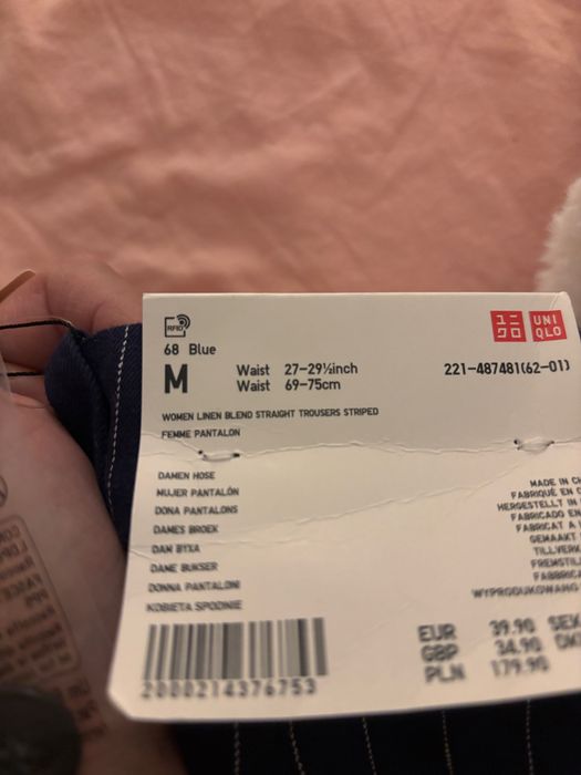 Uniqlo льняные брюки новые!