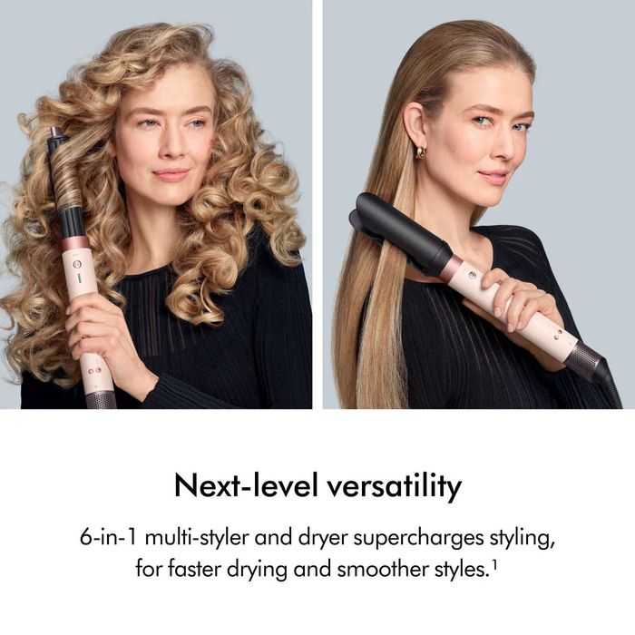 DYSON аrwrap Co-anda2x Straight+Wavy– Много приставки, функции + Bluethooth, ЧИСТО НОВO