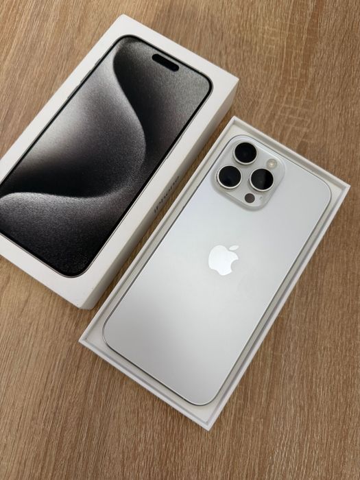 Iphone 15 pro max 256 gb, white titanium, neverlocked