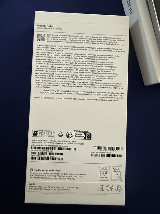 Iphone 16 Pro Max 256GB White Titanium