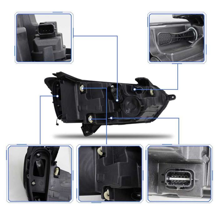 Far Faruri Dacia Logan (2021+) ramă albă Nou Stânga sau Dreapta