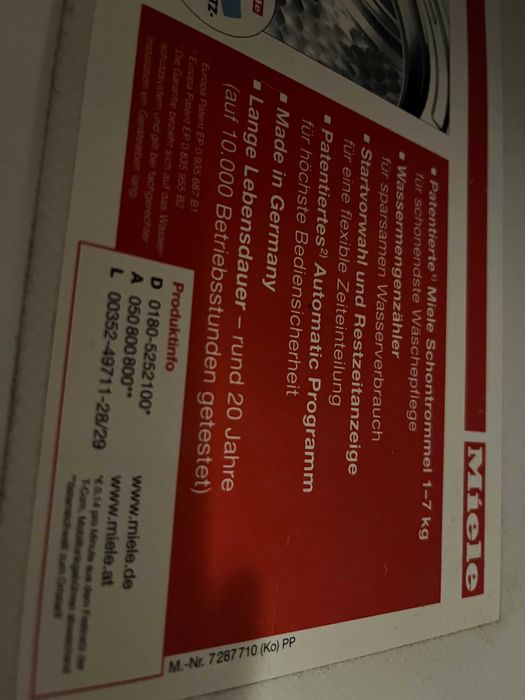 Пералня за части Miele W5820WPS