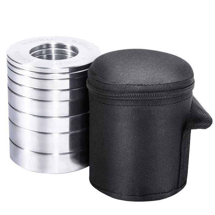 Set discuri de greutate 50/51mm crom 5 kg + geantă de transport