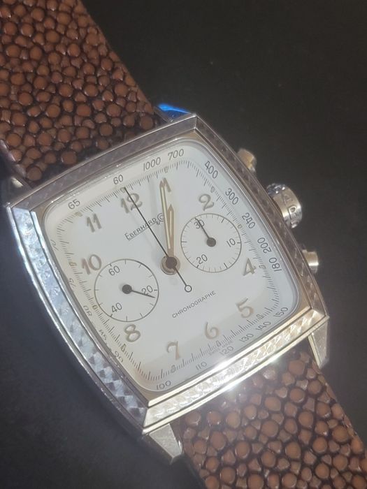 Eberhard Quadrangolo ref 31034 automatic chronograph Lemania 1872