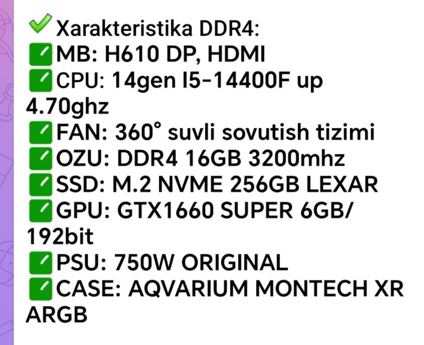 Kampyuter kampkelt SOTILADI toliq malimot