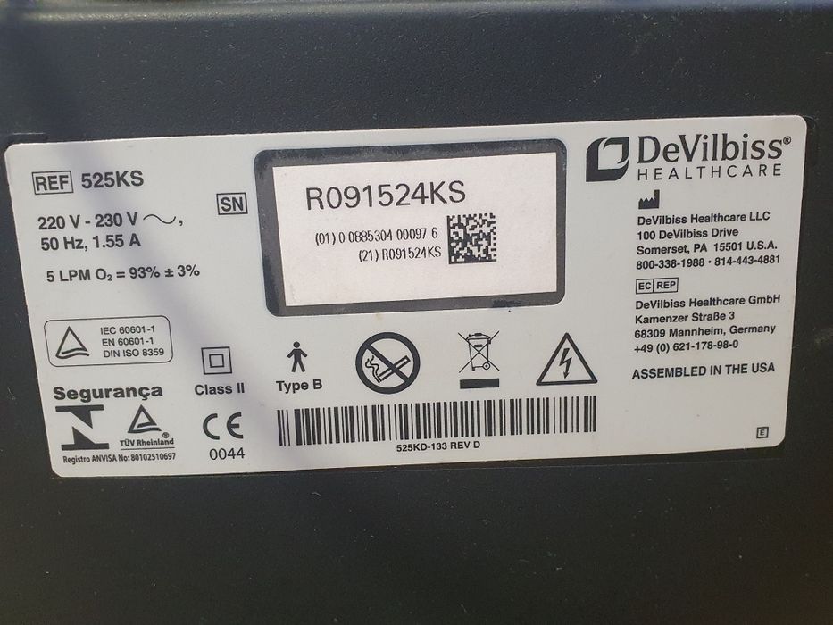 Vand concentrator oxigen DeVilbiss 5l